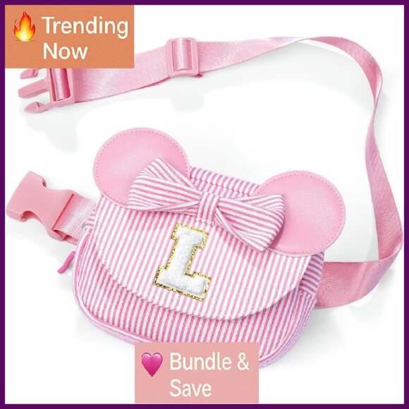 Personalized Initial Fanny Pack Crossbody Bag for Girls Adjustable Strap - Picture 1 of 4